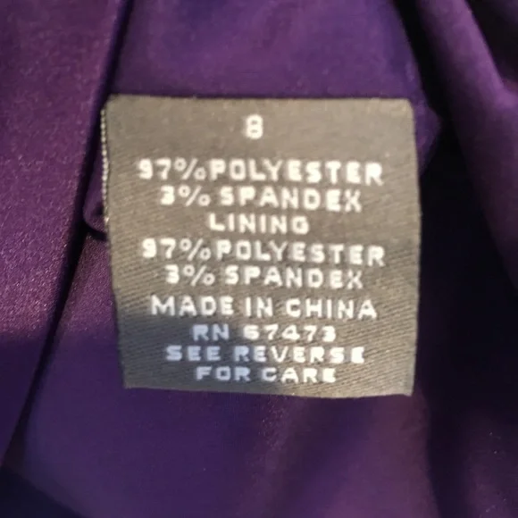 🎾Satin Purple Dress With Ruffles - Picture 10 of 10